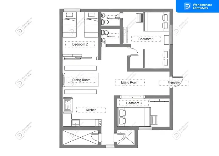 Appartement Hongdae 3bedroom&2baths Free Wifi&free Parking