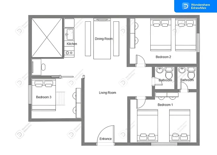 Hongdae 3bedroom&2baths Free Wifi&free Parking Appartement